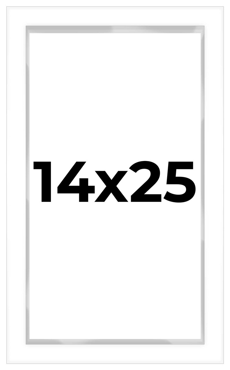 Modern Shadow Box 1" Depth White Picture Frame - UV Acrylic, Backing, Hanging Hardware
